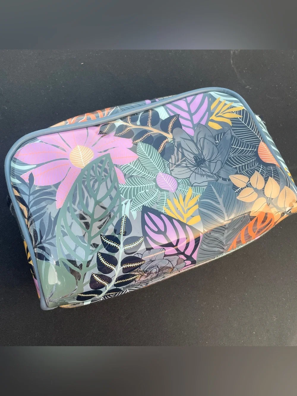Vera Bradley Multi-Color Tropical Leaf Cosmetic Pouch